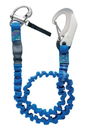 Стропа страховочная эластичная с двумя нержавеющими карабинами Wichard 7007 1000-2000 мм